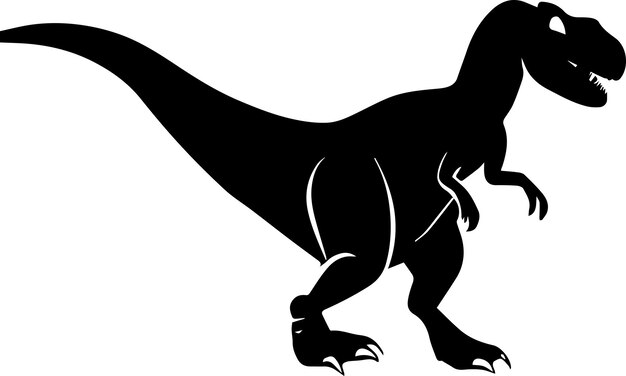 Ilustración de silueta de vector de dinosaurio