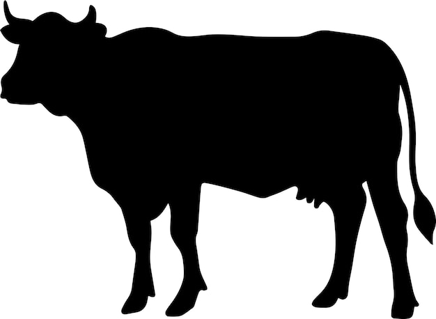 Ilustración de silueta de vector de ganado 9