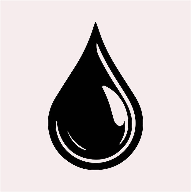 Ilustración de la silueta del vector de la gota de agua