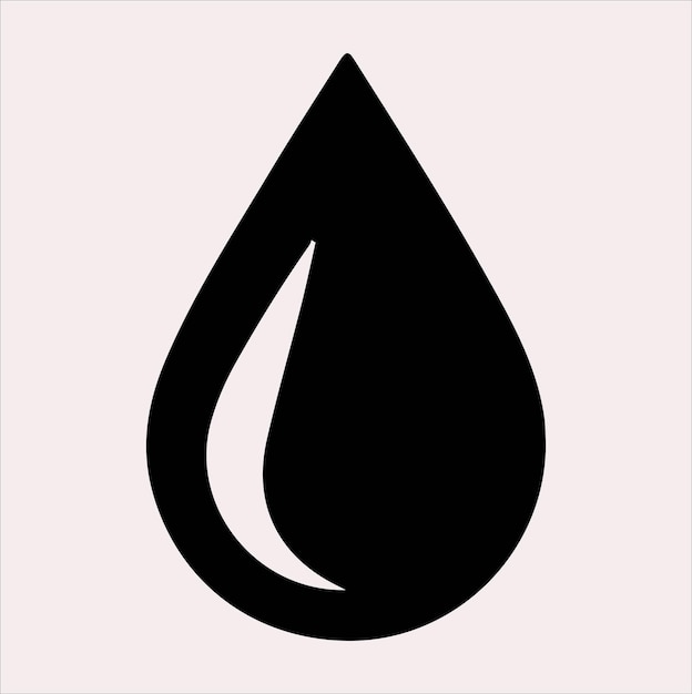 Ilustración de la silueta del vector de la gota de agua