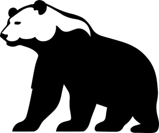 Ilustración de silueta de vector de oso polar