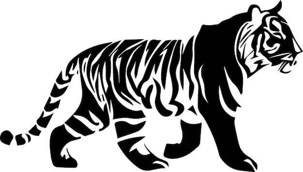 Ilustración de silueta de vector de tigre 17