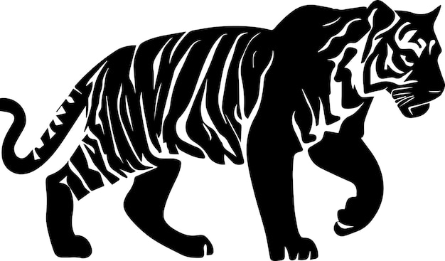 Ilustración de silueta de vector de tigre 20