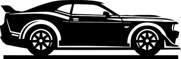 Ilustración de la silueta vectorial del automóvil en color negro 12