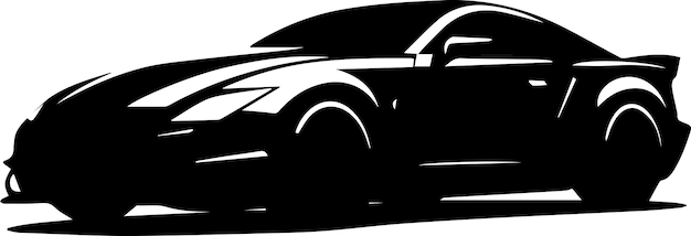 Ilustración de la silueta vectorial del automóvil en color negro 7