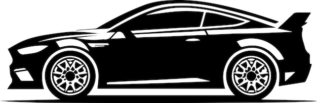 Ilustración de la silueta vectorial del coche color negro 10