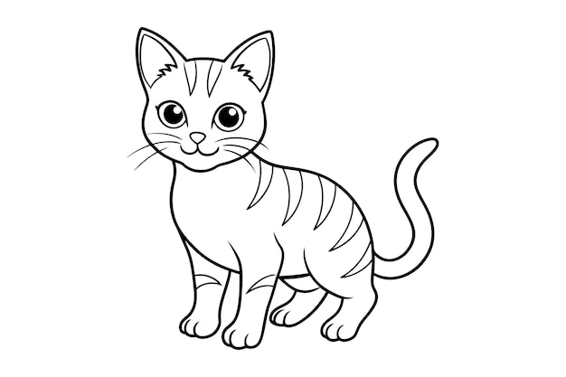 Ilustración de la silueta vectorial del gatito