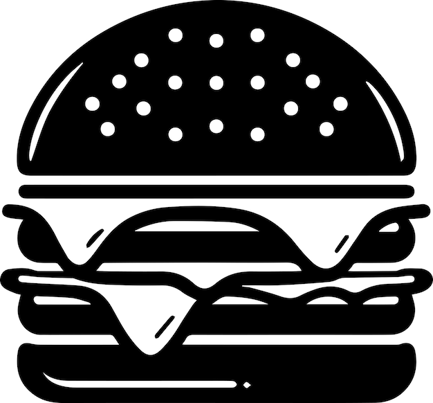 Ilustración de la silueta vectorial de la hamburguesa 17