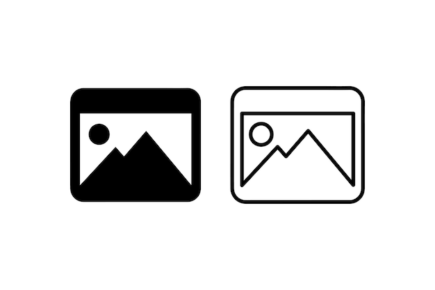 Ilustración de la silueta vectorial del icono de la imagen
