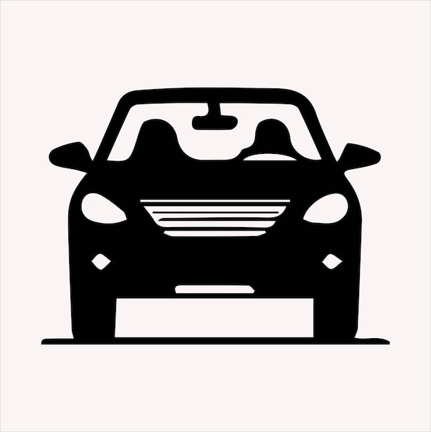 Ilustración de la silueta vectorial del logotipo del automóvil