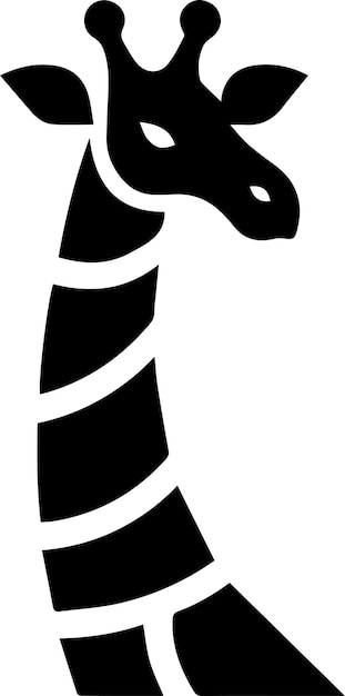 Ilustración de la silueta vectorial del logotipo de la jirafa 4