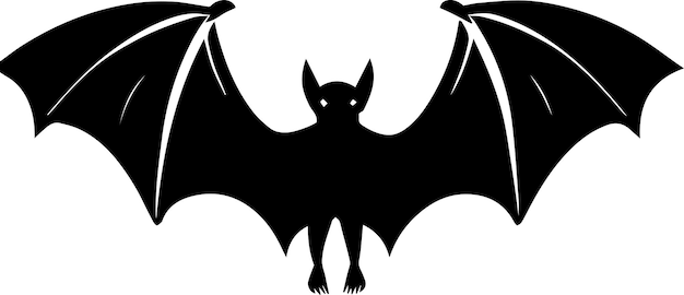 Ilustración de la silueta vectorial del murciélago