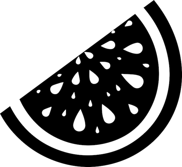 Ilustración de la silueta vectorial de la sandía 5