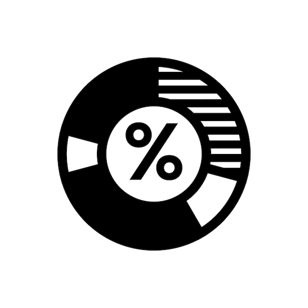 Ilustración de símbolo de descuento vectorial en estilo minimalista