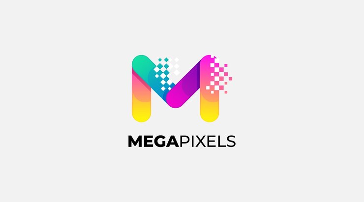 Vector ilustración de símbolo de diseño de logotipo de icono de píxeles de letra m