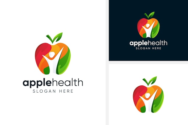 Ilustración de símbolo de icono de vector de diseño de logotipo de Apple Health