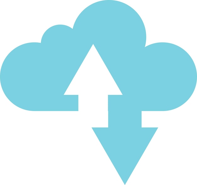 Ilustración de símbolo de nube de Internet en estilo minimalista