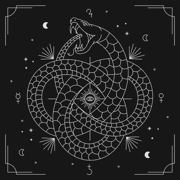Ilustración del símbolo de Ouroboros