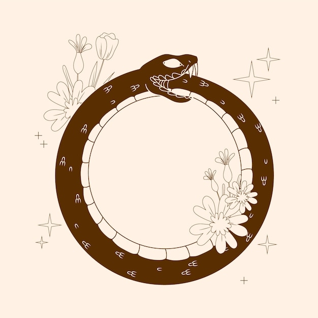 Ilustración del símbolo de ouroboros