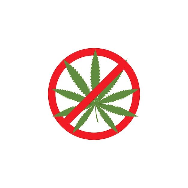 Ilustración de símbolo de signo de marihuana canabis
