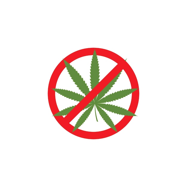 Vector ilustración de símbolo de signo de marihuana canabis