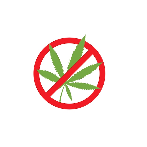 Ilustración de símbolo de signo de marihuana canabis