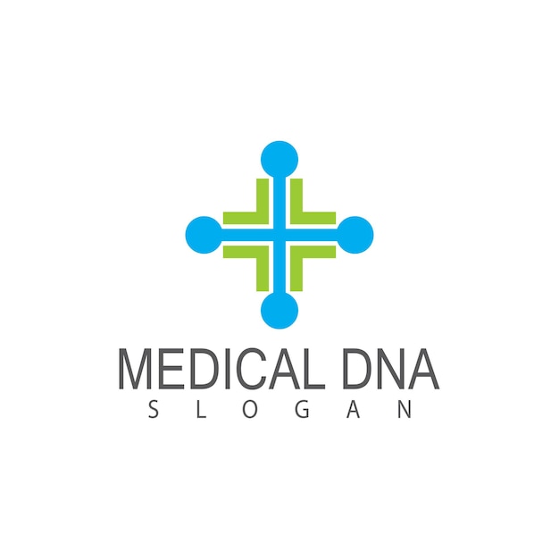 Ilustración de símbolo de vector de plantilla de logotipo de gen de ADN