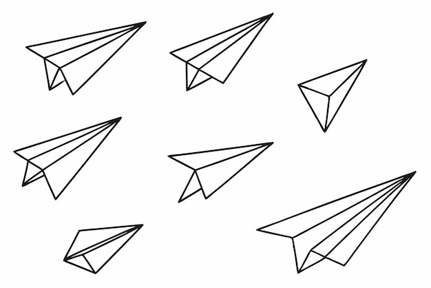 Ilustración simple de arte de línea plana de papel