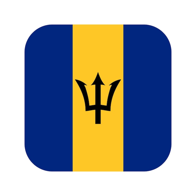 Ilustración simple de la bandera de Barbados para el día de la independencia o las elecciones