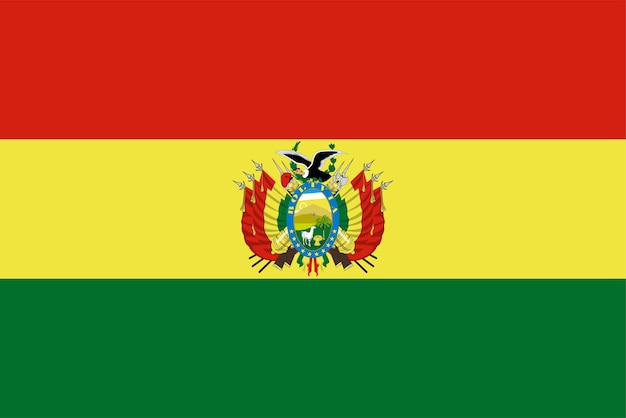 Vector ilustración simple de la bandera de bolivia para el día de la independencia o las elecciones