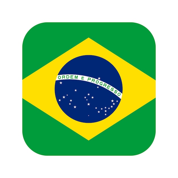 Ilustración simple de la bandera de brasil para el día de la independencia o las elecciones