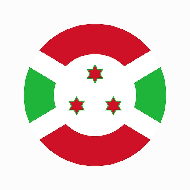Ilustración simple de la bandera de burundi para el día de la independencia o las elecciones