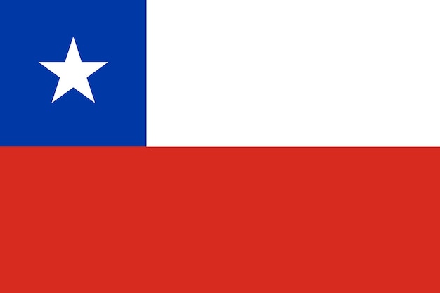 Vector ilustración simple de la bandera de chile para el día de la independencia o las elecciones