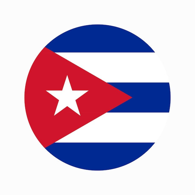 Ilustración simple de la bandera de Cuba para el día de la independencia o las elecciones