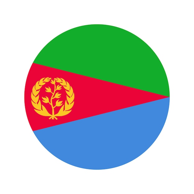 Ilustración simple de la bandera de Eritrea para el día de la independencia o las elecciones