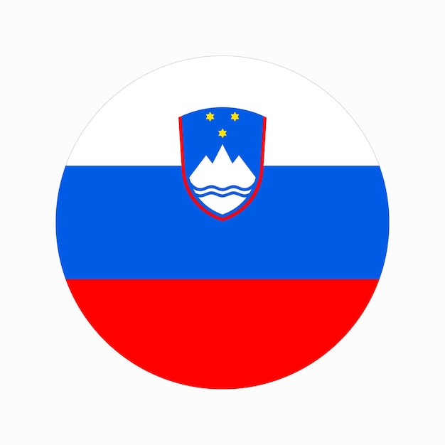 Ilustración simple de la bandera de eslovenia para el día de la independencia o las elecciones