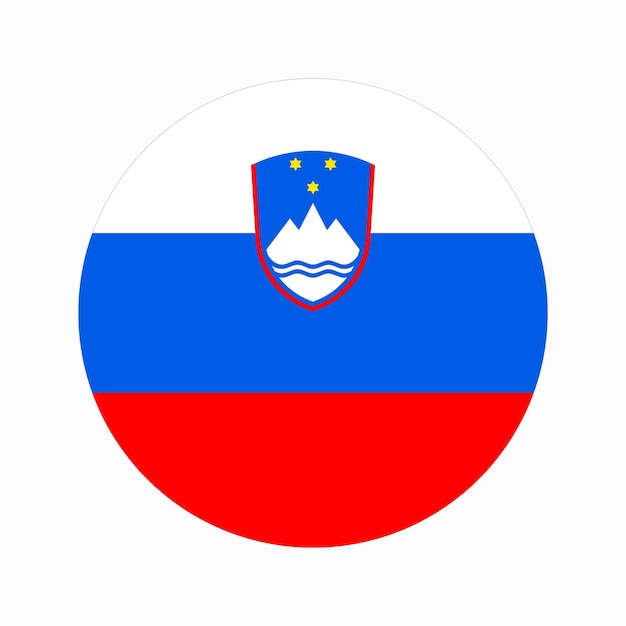 Vector ilustración simple de la bandera de eslovenia para el día de la independencia o las elecciones