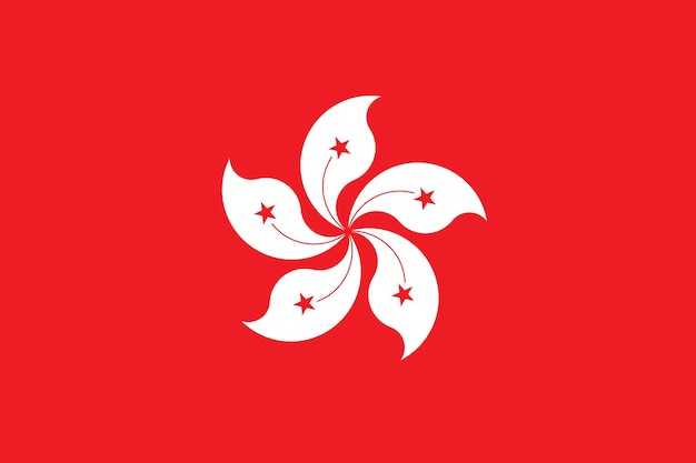 Ilustración simple de la bandera de Hong Kong para el día de la independencia o las elecciones