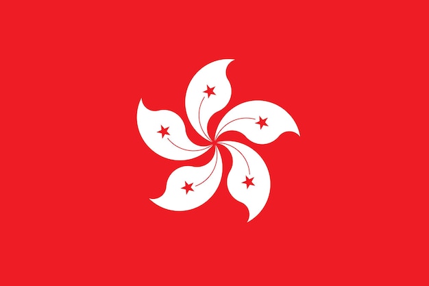 Vector ilustración simple de la bandera de hong kong para el día de la independencia o las elecciones