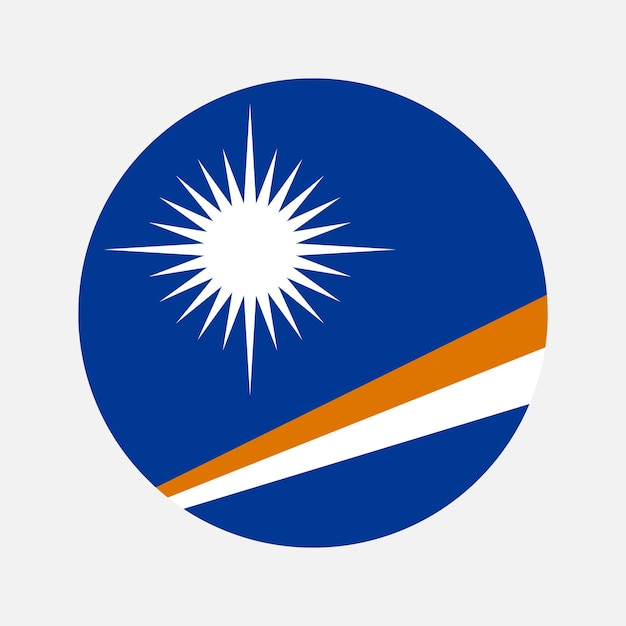 Ilustración simple de la bandera de las Islas Marshall para el día de la independencia o las elecciones