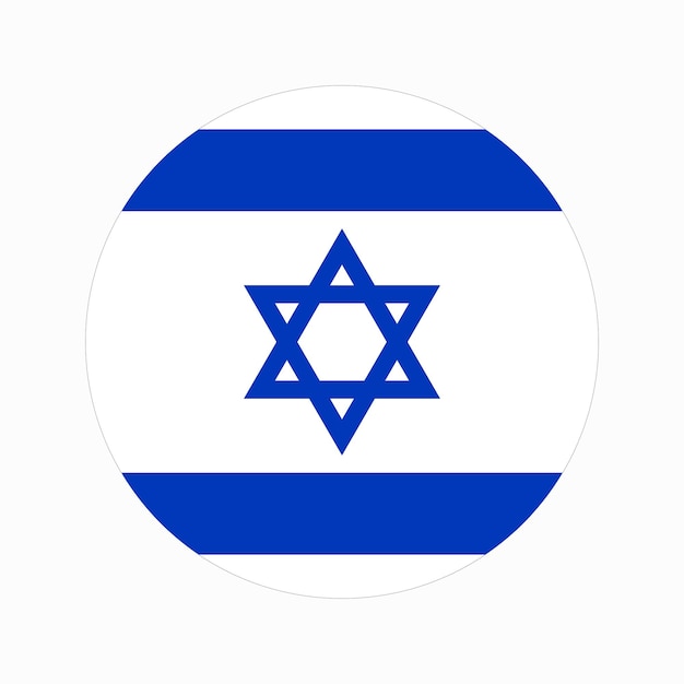 Ilustración simple de la bandera de Israel para el día de la independencia o las elecciones