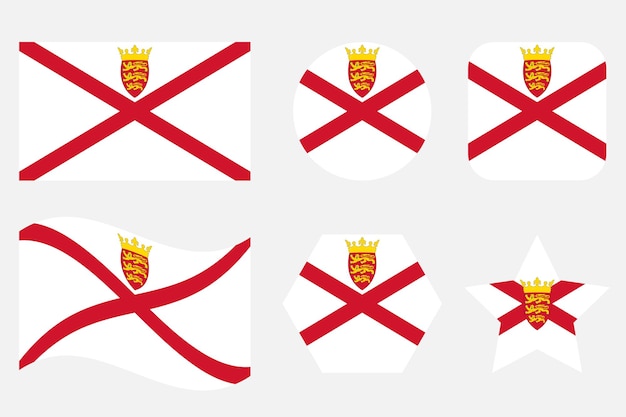 Ilustración simple de la bandera de jersey para el día de la independencia o las elecciones
