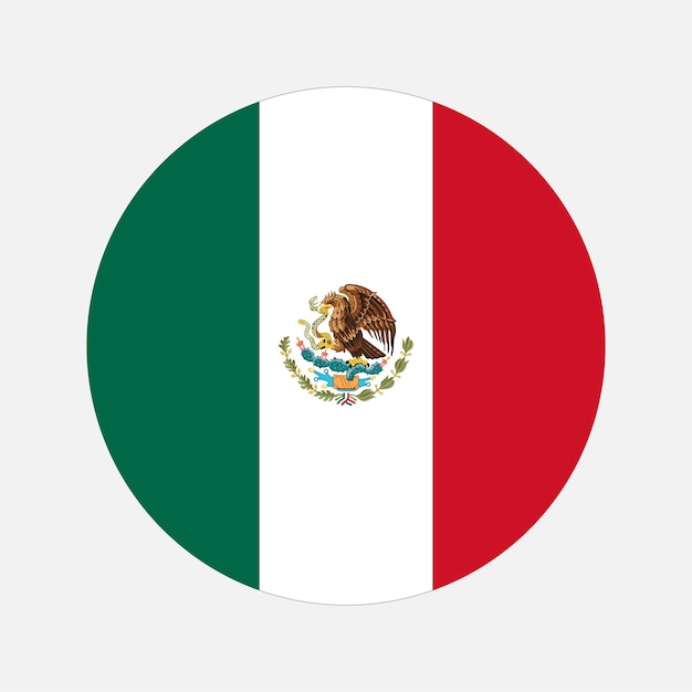 Ilustración simple de la bandera de México para el día de la independencia o las elecciones