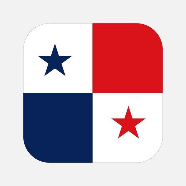 Ilustración simple de la bandera de Panamá para el día de la independencia o las elecciones