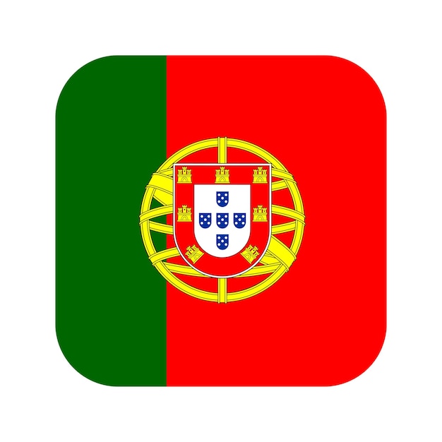 Ilustración simple de la bandera de portugal para el día de la independencia o las elecciones