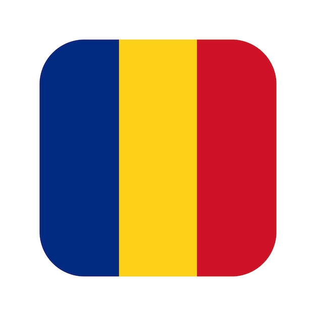 Ilustración simple de la bandera de rumania para el día de la independencia o las elecciones