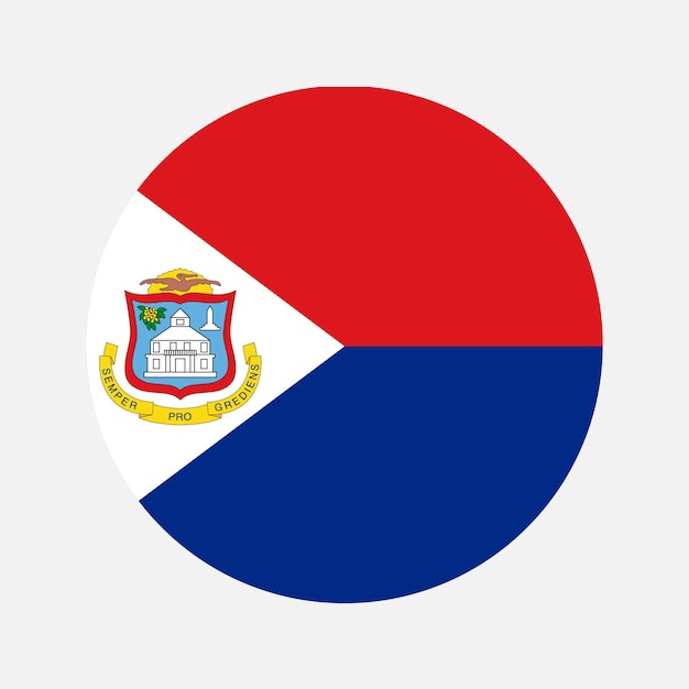 Ilustración simple de la bandera de Sint Maarten para el día de la independencia o las elecciones