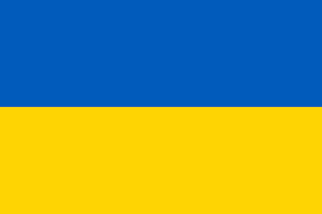Vector ilustración simple de la bandera de ucrania para el día de la independencia o las elecciones