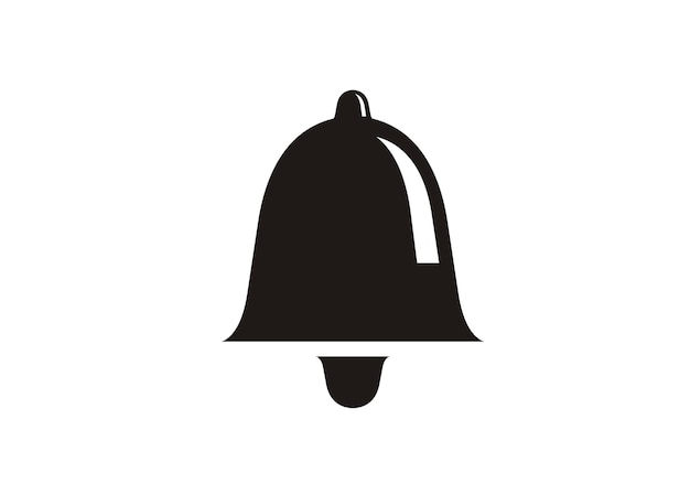 Ilustración simple de la campana en blanco y negro