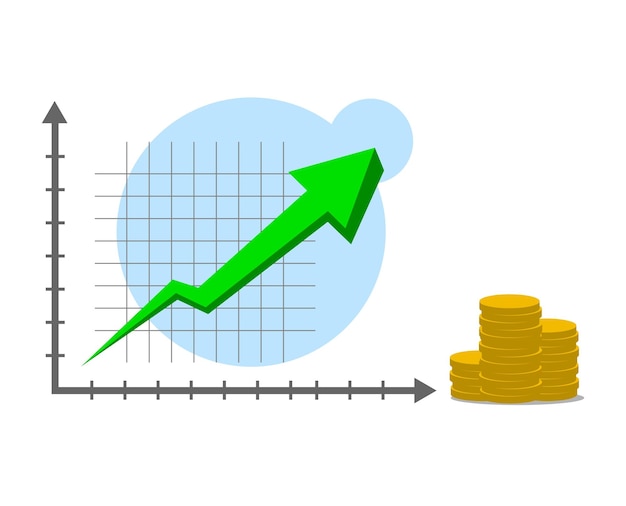 ilustración simple del diagrama de curva de oferta y demanda. Capital, economía y análisis. archivo eps